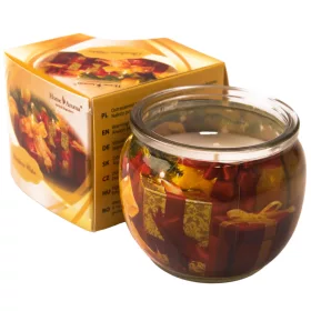   "Christmas Dreams" lumânare parfumată cu aromă de cremă de cocos, pahar