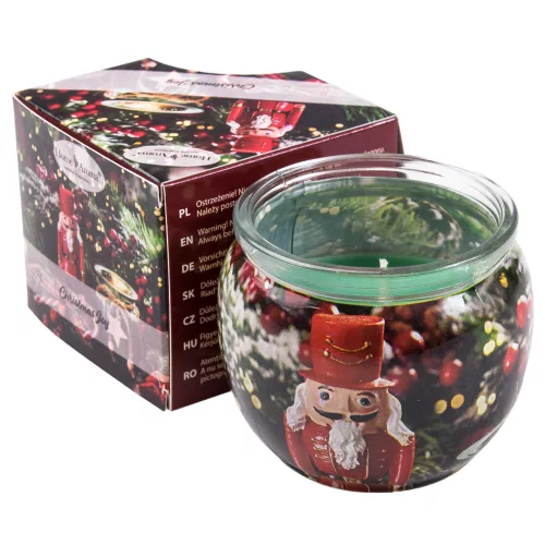 "Christmas Joy" lumânare parfumată cu aromă de măceșe, pahar