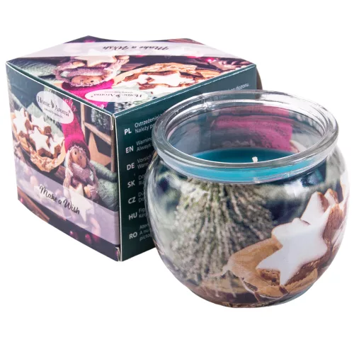 "Make a Wish" lumânare parfumată cu aromă de brad, pahar