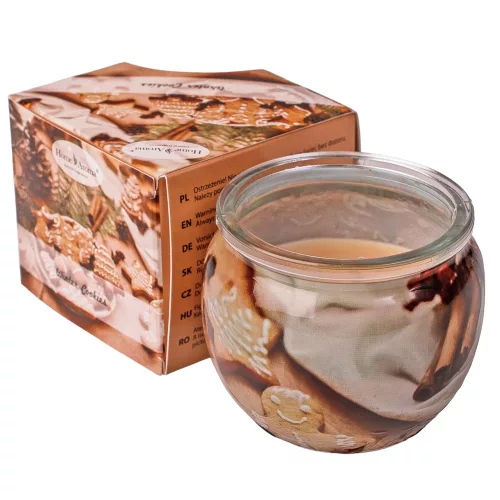 "Winter Cookies" lumânare parfumată cu aromă de turtă dulce, pahar