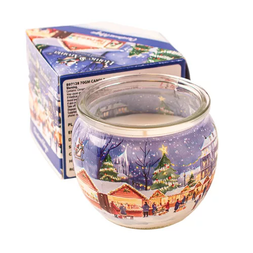 Magia Crăciunului, lumânare parfumată, pahar