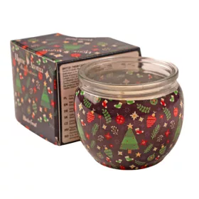 Pădure de iarnă, lumânare parfumată, pahar