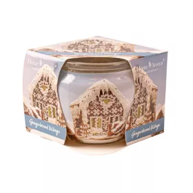 Sat de turtă dulce, lumânare parfumată, pahar