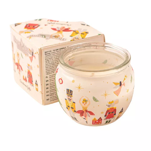 Cadourile de Crăciun, lumânare parfumată, pahar