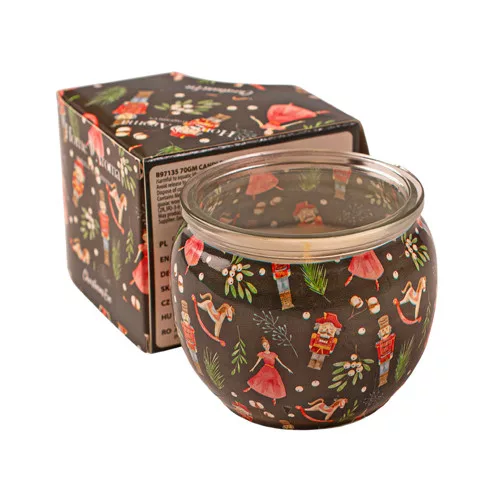 Noaptea de Ajun, lumânare parfumată, pahar