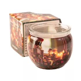 Scânteie festivă, lumânare parfumată, pahar