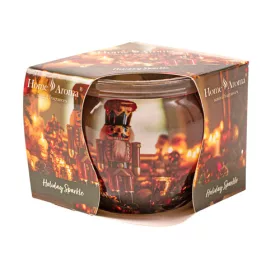 Scânteie festivă, lumânare parfumată, pahar