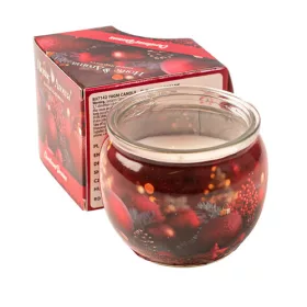 Vise de Crăciun, lumânare parfumată, pahar