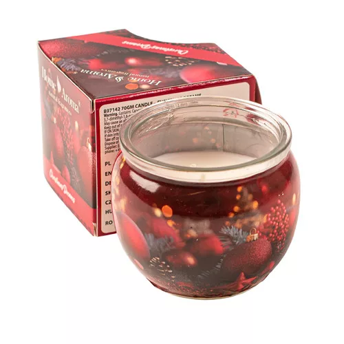 Vise de Crăciun, lumânare parfumată, pahar