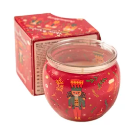 Dimineața de Crăciun, lumânare parfumată, pahar