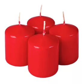 Set lumânări advent cilindrice, 6.5 x 5cm - Lac Roșu