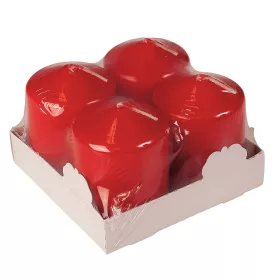Set lumânări advent cilindrice, 6.5 x 5cm - Lac Roșu