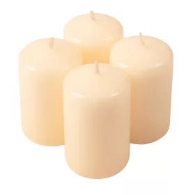 Set lumânări advent cilindrice 8 x 5cm - Lac Ecru