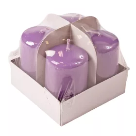 Set lumânări advent cilindrice 8 x 5cm - Lac Mov