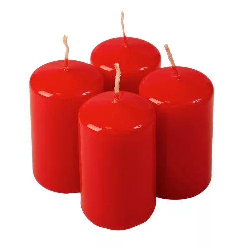 Set lumânări advent cilindrice 8 x 5cm - Lac Roșu