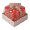 Set lumânări advent cilindrice 8 x 5cm - Lac Roșu