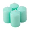 Set lumânări advent cilindrice 8 x 5cm - Lac Turcoaz deschis