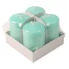 Set lumânări advent cilindrice 8 x 5cm - Lac Turcoaz deschis