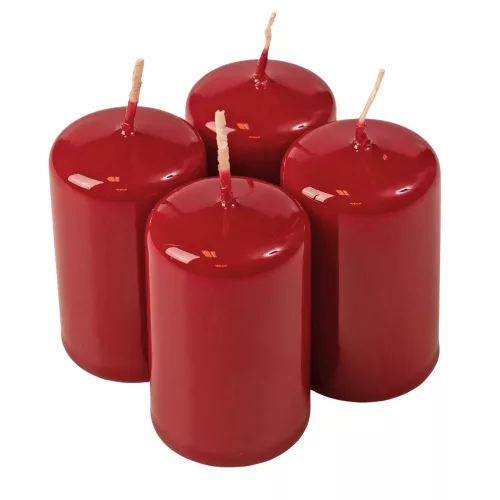 Set lumânări advent cilindrice 8 x 5cm - Lac Bordo