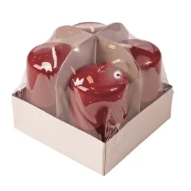 Set lumânări advent cilindrice 8 x 5cm - Lac Bordo