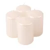 Set lumânări advent cilindrice 8 x 5cm - Sidef metalizat Alb perlat