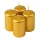 Set lumânări advent cilindrice 8 x 5cm - Auriu metalizat