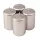 Set lumânări advent cilindrice 8 x 5cm - Argintiu metalizat