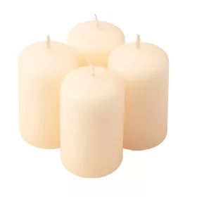 Set lumânări advent cilindrice 8 x 5cm - Ecru mat
