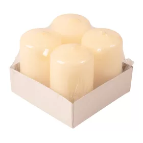 Set lumânări advent cilindrice 8 x 5cm - Ecru mat