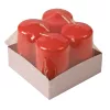 Set lumânări advent cilindrice 8 x 5cm - Roșu mat