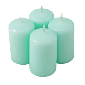 Set lumânări advent cilindrice 8 x 5cm - Turcoaz deschis