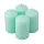 Set lumânări advent cilindrice 8 x 5cm - Turcoaz deschis