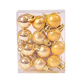 12 buc. set globuri de Crăciun 2.5cm - Auriu