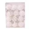 12 buc. set globuri de Crăciun 2.5cm - Alb