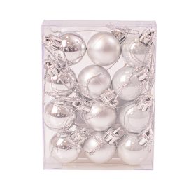 12 buc. set globuri de Crăciun 2.5cm - Argintiu