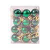 12 buc. set globuri de Crăciun 2.5cm - Verde Închis