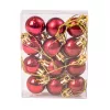 12 buc. set globuri de Crăciun 2.5cm - Bordo