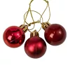 12 buc. set globuri de Crăciun 2.5cm - Bordo