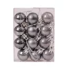 12 buc. set globuri de Crăciun 2.5cm - Grafit