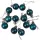 12 buc. set globuri de Crăciun 2.5cm - Albastru Noapte