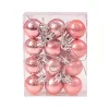 12 buc. set globuri de Crăciun 2.5cm - Roz Coral