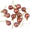 12 buc. set globuri de Crăciun 2.5cm - Rose Gold