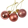 12 buc. set globuri de Crăciun 2.5cm - Rose Gold
