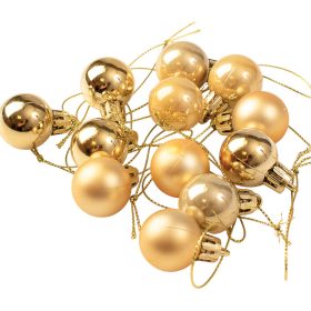 12 buc. set globuri de Crăciun 2.5cm - Auriu