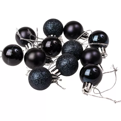 12 buc. set globuri de Crăciun 2.5cm - Albastru Închis