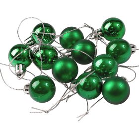 12 buc. set globuri de Crăciun 2.5cm - Verde Închis