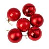6 buc. set globuri de Crăciun 6cm - Roșu
