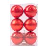 6 buc. set globuri de Crăciun 6cm - Roșu