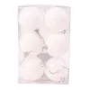 6 buc. set globuri de Crăciun 6cm - Alb