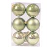 6 buc. set globuri de Crăciun 6cm - Verde Deschis